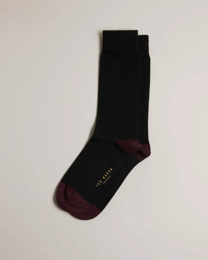 Ted Baker Socks Men CORECOL 8211 Plain Crew Socks Black