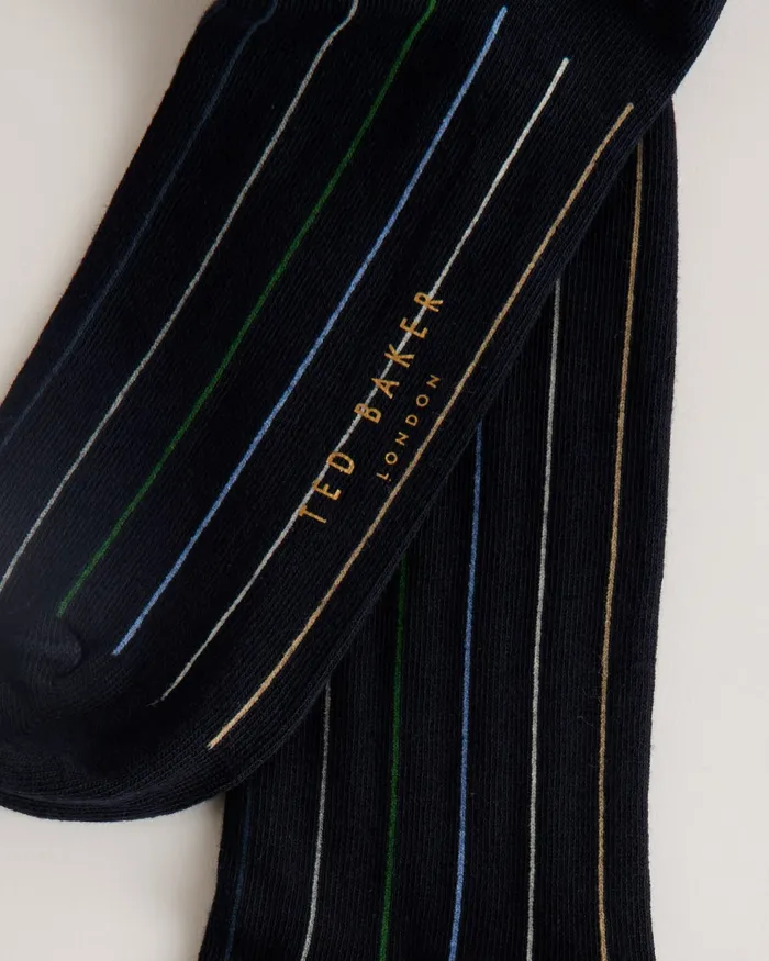 Ted Baker Socks Men SOKKTHR 8211 Vertical Pin Stripe Socks Navy