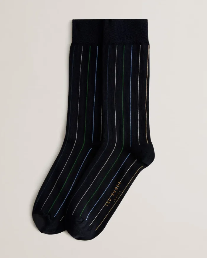 Ted Baker Socks Men SOKKTHR 8211 Vertical Pin Stripe Socks Navy Ted Baker Socks Men SOKKTHR 8211 Vertical Pin Stripe Socks Navy