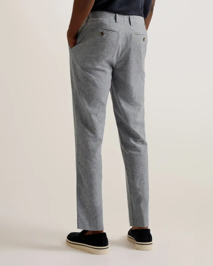Ted Baker Suits Men FRANKT 8211 Slim Fit Pinstripe Tailored Trousers Light Grey Ted Baker Suits Men FRANKT 8211 Slim Fit Pinstripe Tailored Trousers Light Grey