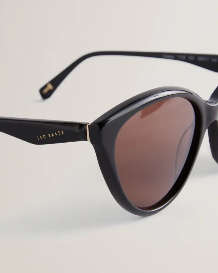 Ted Baker Sunglasses Women MAYSEY 8211 Cat Eye Acetate Frame Sunglasses Black Ted Baker Sunglasses Women MAYSEY 8211 Cat Eye Acetate Frame Sunglasses Black