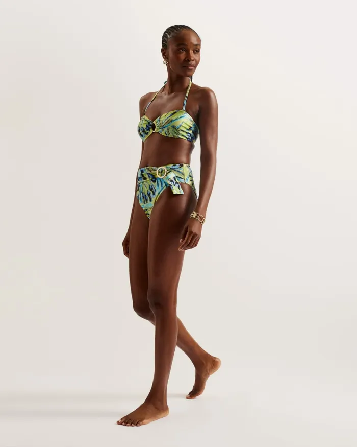 Ted Baker Swimwear and Beachwear Women CHAYRL 8211 Belted High Waist Bikini Bottoms Lime Ted Baker Swimwear and Beachwear Women CHAYRL 8211 Belted High Waist Bikini Bottoms Lime