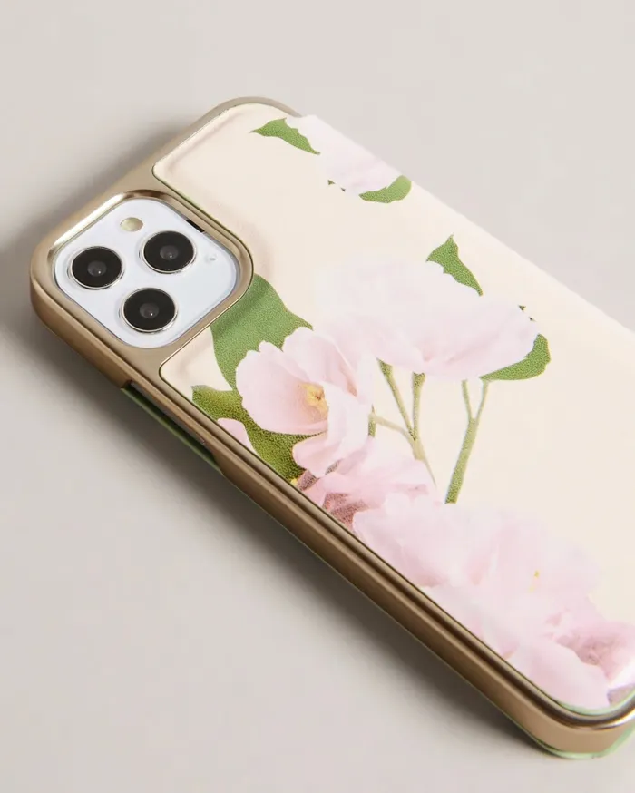 Ted Baker Tech Accessories Women LIRIOS 8211 Digital Floral Print IPhone 12 And 12 Pro Mirror Case Light Pink Ted Baker Tech Accessories Women LIRIOS 8211 Digital Floral Print IPhone 12 And 12 Pro Mirror Case Light Pink