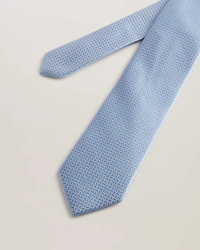 Ted Baker Ties and Bowties Men LEOPOLE 8211 Micro Geometric Pattern Silk Tie Light Blue Ted Baker Ties and Bowties Men LEOPOLE 8211 Micro Geometric Pattern Silk Tie Light Blue