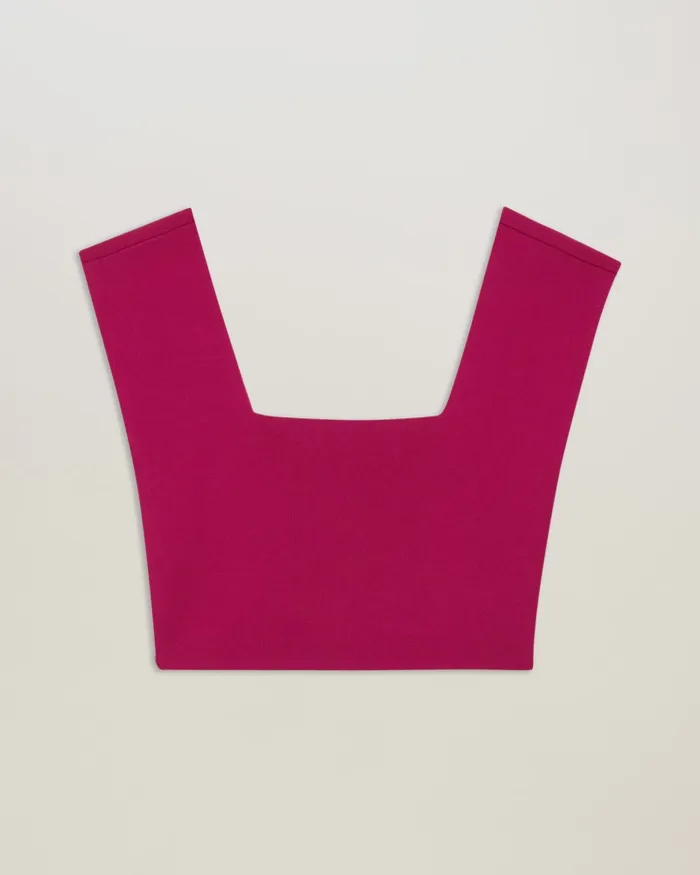 Ted Baker Tops and Blouses Women BRENHA 8211 Sleeveless Knitted Crop Top Purple