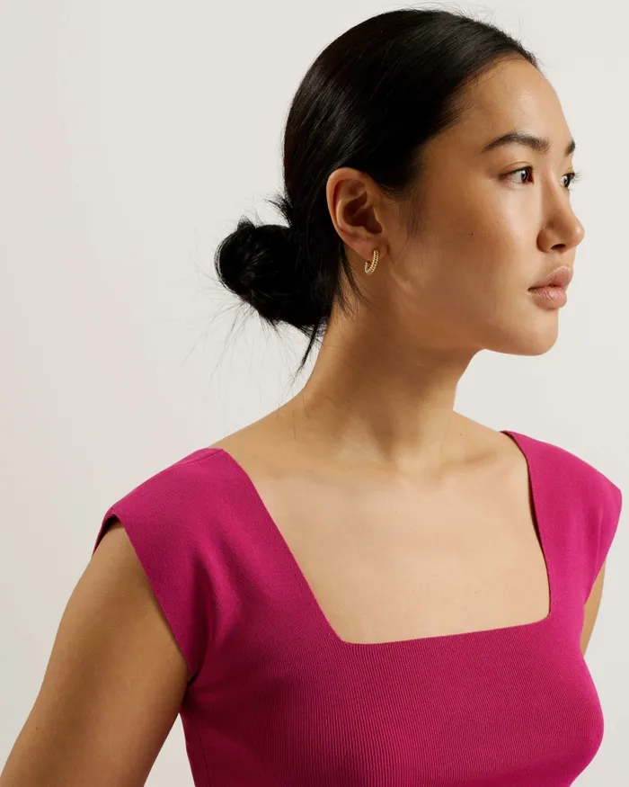 Ted Baker Tops and Blouses Women BRENHA 8211 Sleeveless Knitted Crop Top Purple Ted Baker Tops and Blouses Women BRENHA 8211 Sleeveless Knitted Crop Top Purple