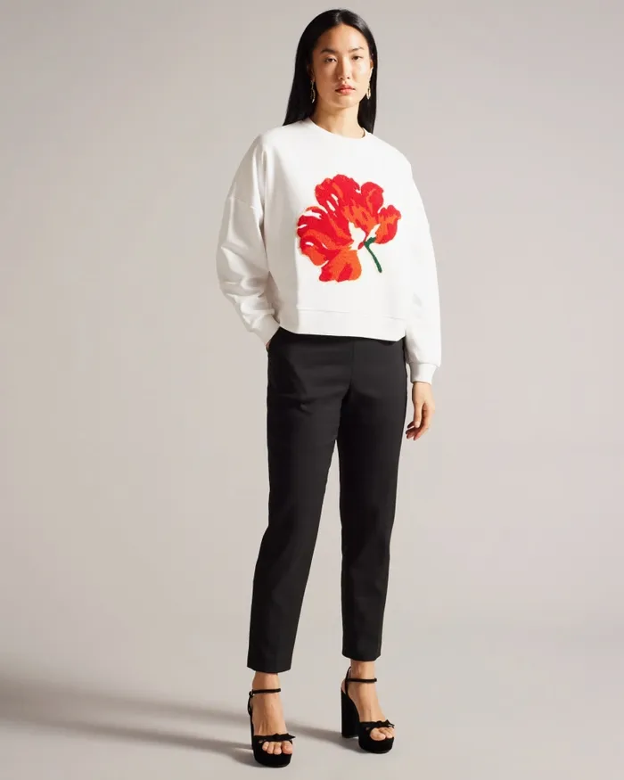 Ted Baker Tops and Blouses Women MARELAA 8211 Placement Print Sweat White Ted Baker Tops and Blouses Women MARELAA 8211 Placement Print Sweat White