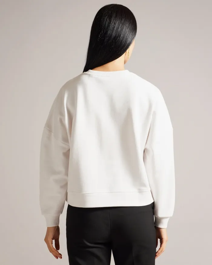 Ted Baker Tops and Blouses Women MARELAA 8211 Placement Print Sweat White Ted Baker Tops and Blouses Women MARELAA 8211 Placement Print Sweat White