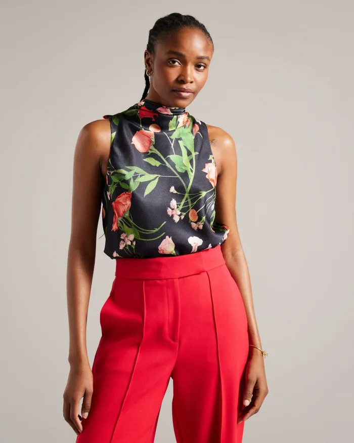 Ted Baker Tops and Blouses Women RAEVEN 8211 Cowl Neck Sleeveless Top Black Ted Baker Tops and Blouses Women RAEVEN 8211 Cowl Neck Sleeveless Top Black