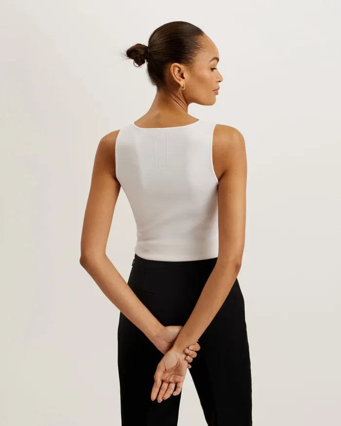 Ted Baker Tops and Blouses Women SARHAA 8211 Engineered Knit Top White Ted Baker Tops and Blouses Women SARHAA 8211 Engineered Knit Top White