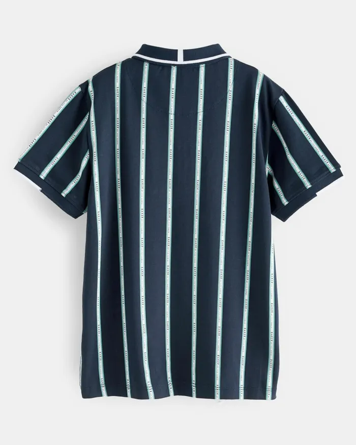Ted Baker Tops Kids ANDREII 8211 Vertical Stripe Zip Polo Shirt Navy Ted Baker Tops Kids ANDREII 8211 Vertical Stripe Zip Polo Shirt Navy