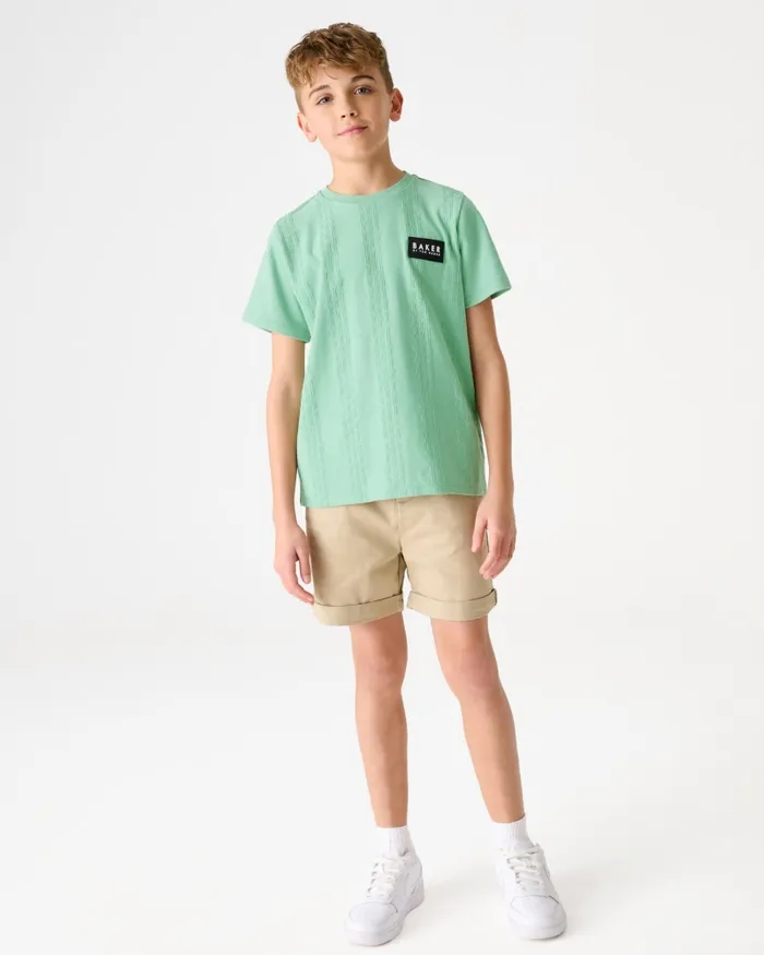 Ted Baker Tops Kids GAVRIL 8211 Textured T Pattern TShirt Green Ted Baker Tops Kids GAVRIL 8211 Textured T Pattern TShirt Green