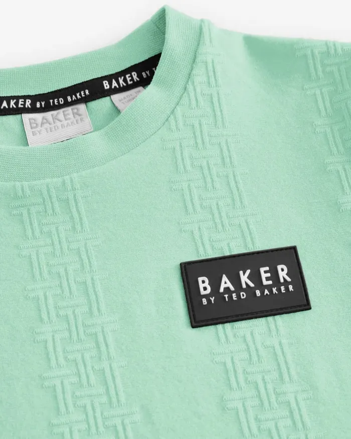 Ted Baker Tops Kids GAVRIL 8211 Textured T Pattern TShirt Green Ted Baker Tops Kids GAVRIL 8211 Textured T Pattern TShirt Green