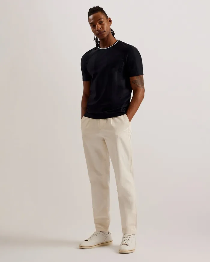 Ted Baker Tops Men ROUSEL 8211 Slim Fit Jacquard Striped TShirt Navy Ted Baker Tops Men ROUSEL 8211 Slim Fit Jacquard Striped TShirt Navy