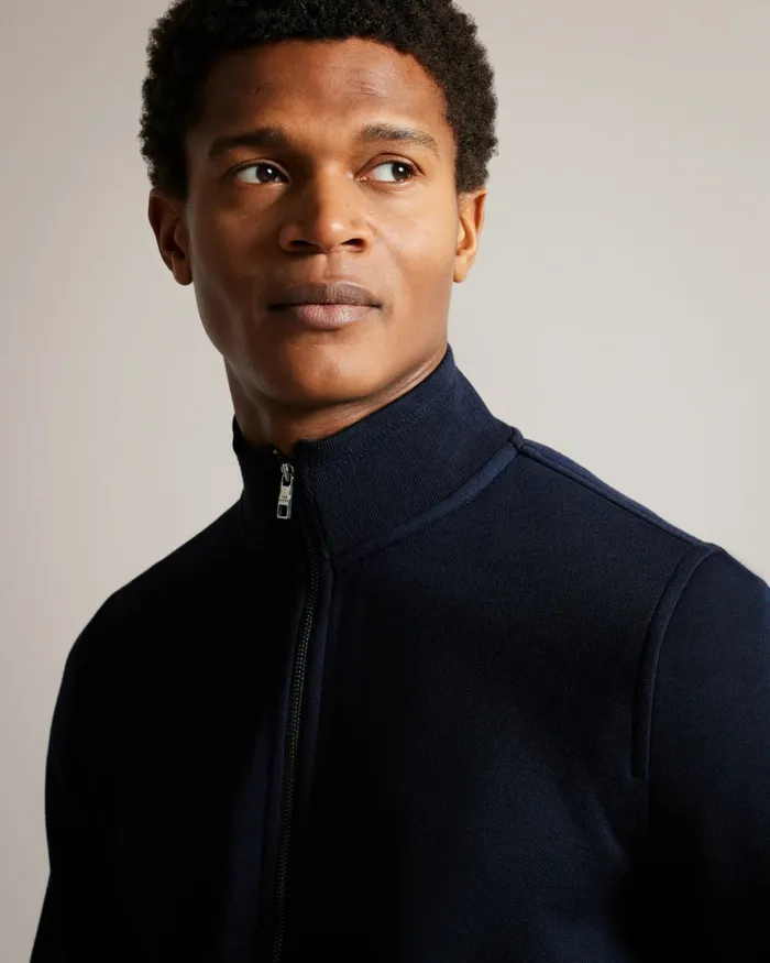 Ted Baker Tops Men TYMOS 8211 Long Sleeve Zip Through Jacket Navy Ted Baker Tops Men TYMOS 8211 Long Sleeve Zip Through Jacket Navy