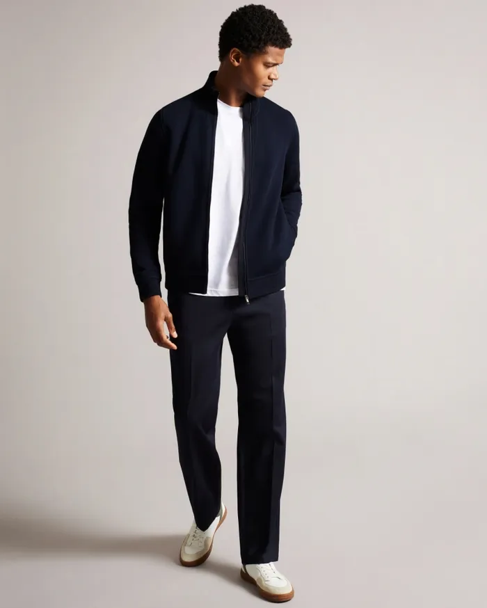 Ted Baker Tops Men TYMOS 8211 Long Sleeve Zip Through Jacket Navy Ted Baker Tops Men TYMOS 8211 Long Sleeve Zip Through Jacket Navy