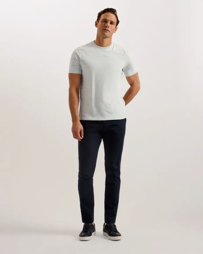 Ted Baker Tops Men WISKIN 8211 Branded Regular Fit TShirt Greymarl Ted Baker Tops Men WISKIN 8211 Branded Regular Fit TShirt Greymarl