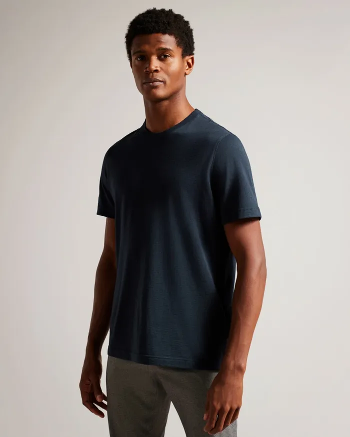 Ted Baker Tops Men ZEPPEL 8211 Cashmere Blend TShirt Navyblue Ted Baker Tops Men ZEPPEL 8211 Cashmere Blend TShirt Navyblue