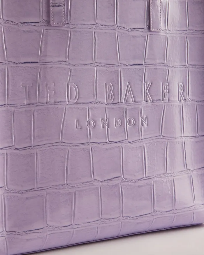 Ted Baker Tote Bags Women CROCCON 8211 Croc Detail Large Icon Bag Lilac Ted Baker Tote Bags Women CROCCON 8211 Croc Detail Large Icon Bag Lilac