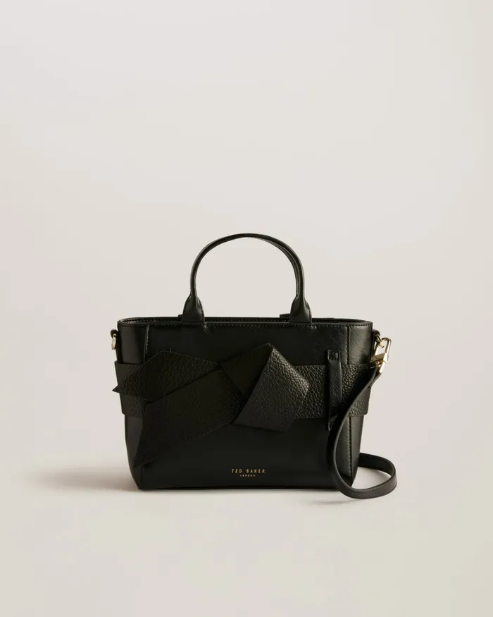 Ted Baker Tote Bags Women JIMISIE 8211 Mini Knot Bow Faux Leather Bag Black Ted Baker Tote Bags Women JIMISIE 8211 Mini Knot Bow Faux Leather Bag Black