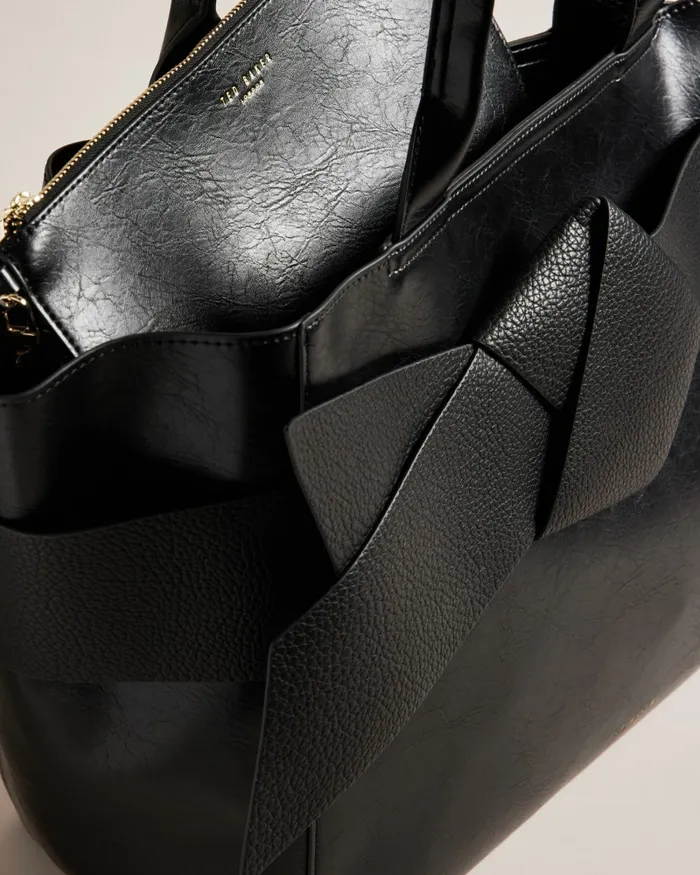 Ted Baker Tote Bags Women JIMMA 8211 PU Large Tote Bag Jetblack