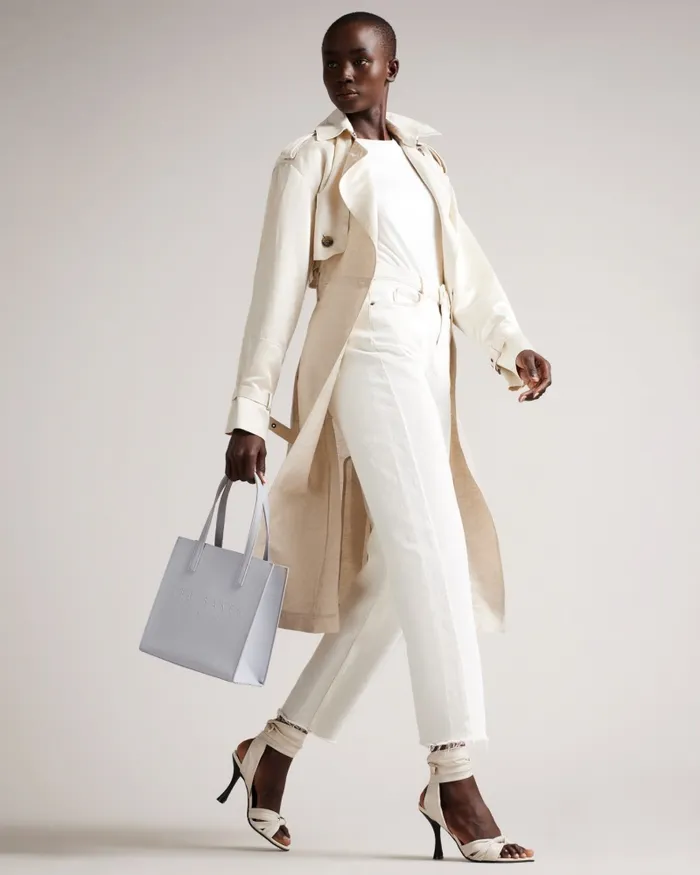 Ted Baker Tote Bags Women SEACON 8211 Small Crosshatch Icon Bag Light Grey Ted Baker Tote Bags Women SEACON 8211 Small Crosshatch Icon Bag Light Grey