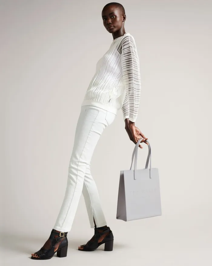 Ted Baker Tote Bags Women SOOCON 8211 Large Crosshatch Icon Bag Light Grey Ted Baker Tote Bags Women SOOCON 8211 Large Crosshatch Icon Bag Light Grey