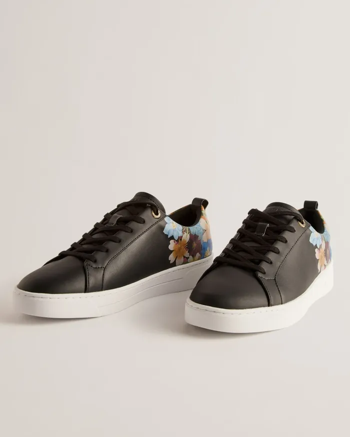 Ted Baker Trainers Women ALEESON 8211 Floral Print Cupsole Trainers Black Ted Baker Trainers Women ALEESON 8211 Floral Print Cupsole Trainers Black