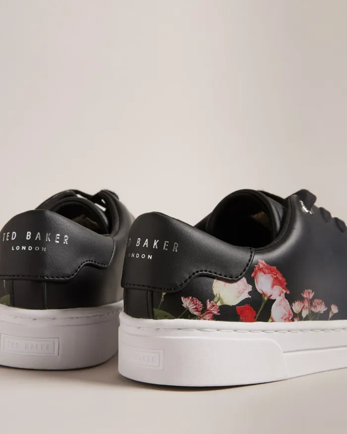 Ted Baker Trainers Women ARLITA 8211 Floral Print Cupsole Trainers Black