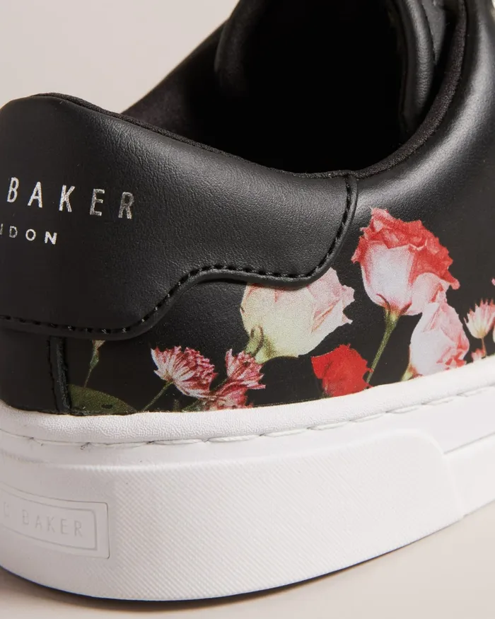 Ted Baker Trainers Women ARLITA 8211 Floral Print Cupsole Trainers Black Ted Baker Trainers Women ARLITA 8211 Floral Print Cupsole Trainers Black