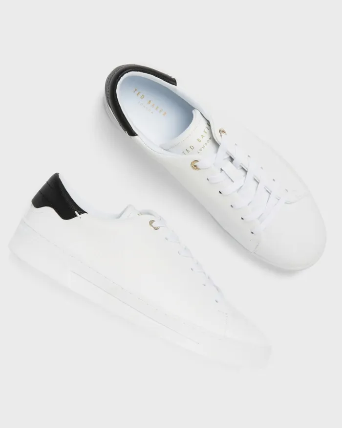 Ted Baker Trainers Women KIMMII 8211 Tumbled Leather Trainers Whiteblack Ted Baker Trainers Women KIMMII 8211 Tumbled Leather Trainers Whiteblack