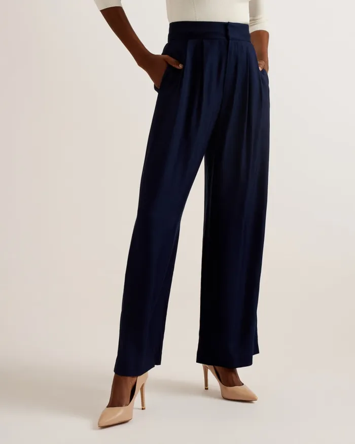Ted Baker Trousers and Shorts Women KRISSI 8211 Wide Leg Trousers Navy Ted Baker Trousers and Shorts Women KRISSI 8211 Wide Leg Trousers Navy