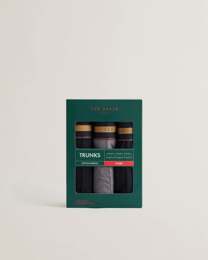 Ted Baker Underwear Men ALBEEY 8211 Three Pack Of Logo Waist Trunks Assorted Ted Baker Underwear Men ALBEEY 8211 Three Pack Of Logo Waist Trunks Assorted