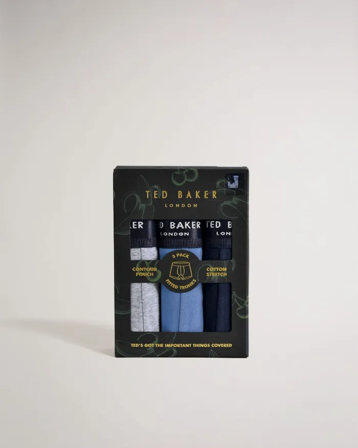 Ted Baker Underwear Men TRUUCK 8211 Three Pack Plain Cotton Trunks Assorted Ted Baker Underwear Men TRUUCK 8211 Three Pack Plain Cotton Trunks Assorted