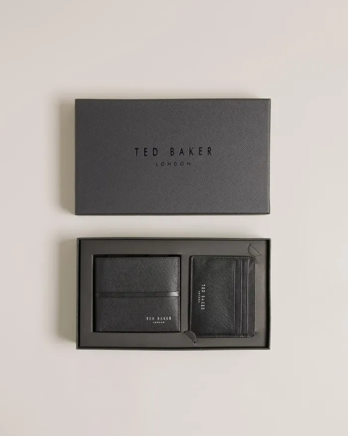 Ted Baker Wallets and Cardholders Men SAUNDER 8211 Saffiano Wallet And Card Holder Set Black Ted Baker Wallets and Cardholders Men SAUNDER 8211 Saffiano Wallet And Card Holder Set Black
