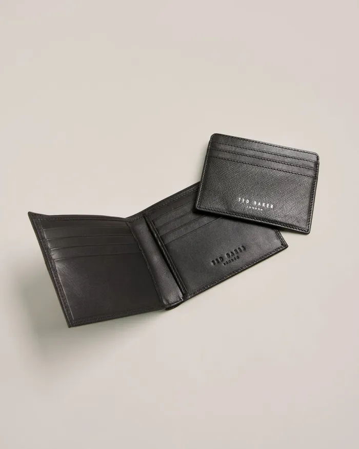 Ted Baker Wallets and Cardholders Men SAUNDER 8211 Saffiano Wallet And Card Holder Set Black Ted Baker Wallets and Cardholders Men SAUNDER 8211 Saffiano Wallet And Card Holder Set Black