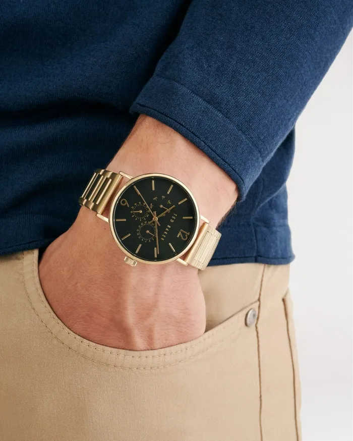 Ted Baker Watches and Jewellery Men PHYLIPY 8211 Phylipa Gents Multifunction Bracelet Watch Gold Colour Ted Baker Watches and Jewellery Men PHYLIPY 8211 Phylipa Gents Multifunction Bracelet Watch Gold Colour