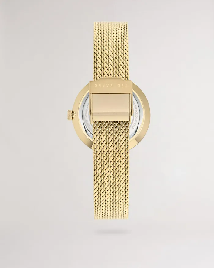 Ted Baker Watches Women DARBEYB 8211 Darbey T Mesh Band Watch Gold Colour