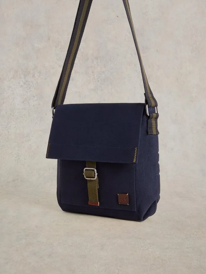 Teddy Canvas Crossbody Bag Navy Multi Men White Stuff Bags