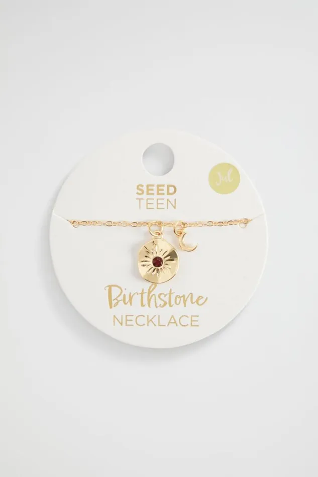 Teen Birthstone Necklace July Seed Heritage Jewellery