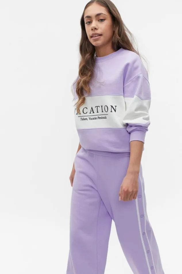 Teen Colourblock Sweat Amethyst Seed Heritage TShirts and Tops