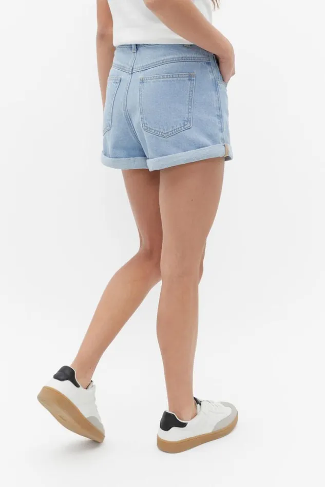 Teen Denim Cuff Short Washed Blue Seed Heritage Denim and Jeans