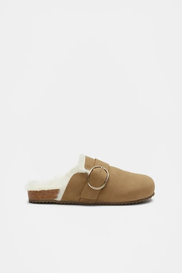 Teen Fur Lined Clog Tan Seed Heritage Sandals and Slides