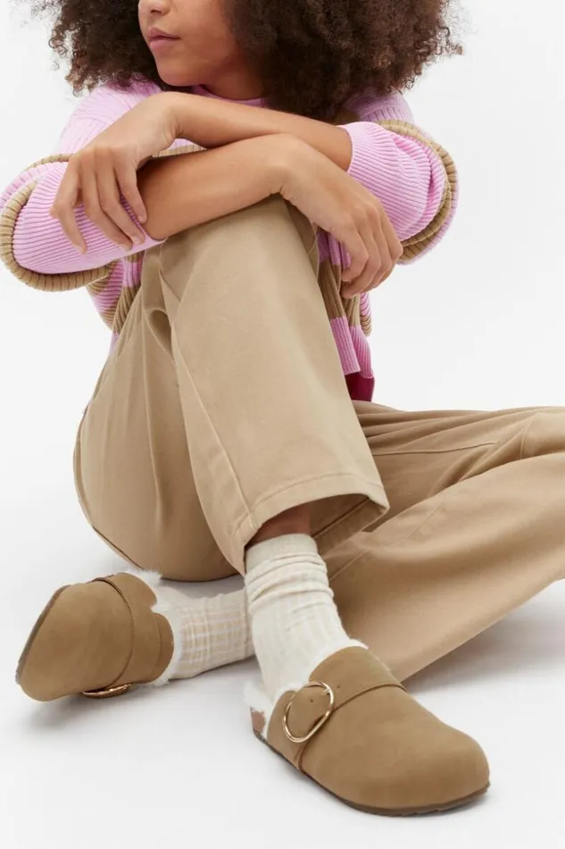 Teen Fur Lined Clog Tan Seed Heritage Sandals and Slides