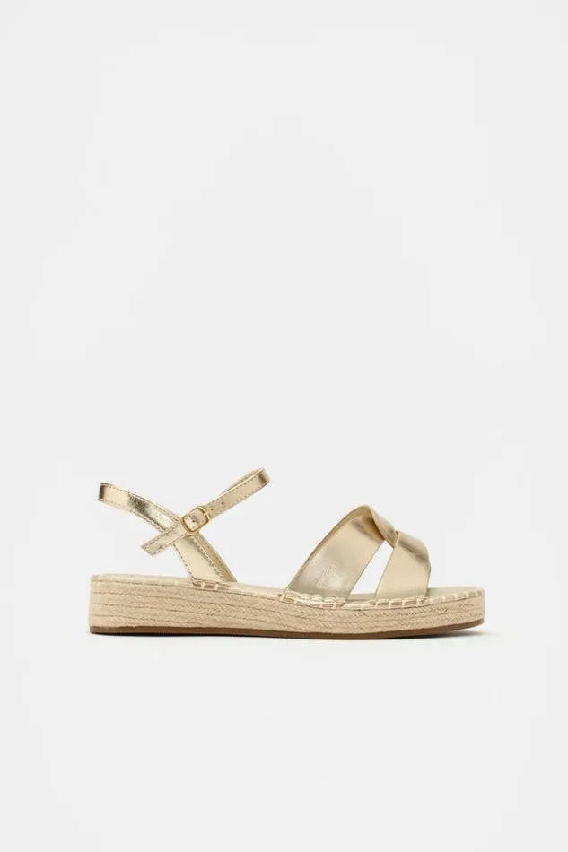 Teen Summer Espadrille Gold Seed Heritage Sandals and Slides