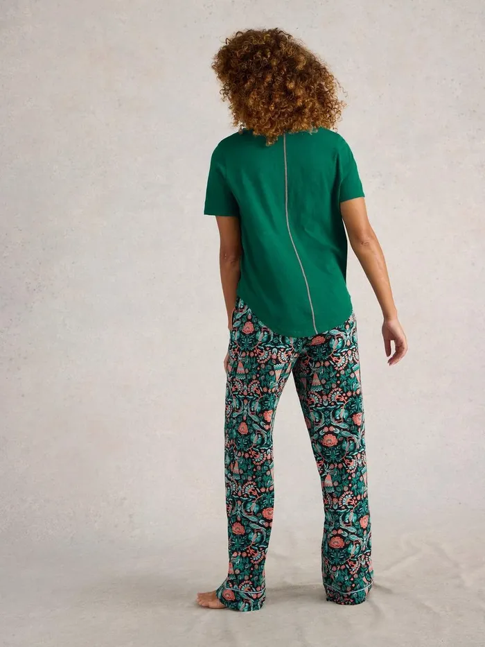 Tessa PJ Set Black Print Women White Stuff Nightwear Tessa PJ Set Black Print Women White Stuff Nightwear