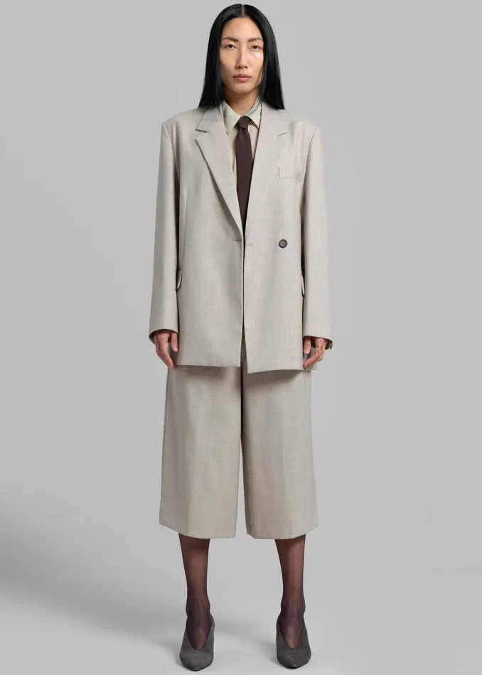 Tessa Wool Blazer 8211 Beige Women The Frankie Shop Clothing