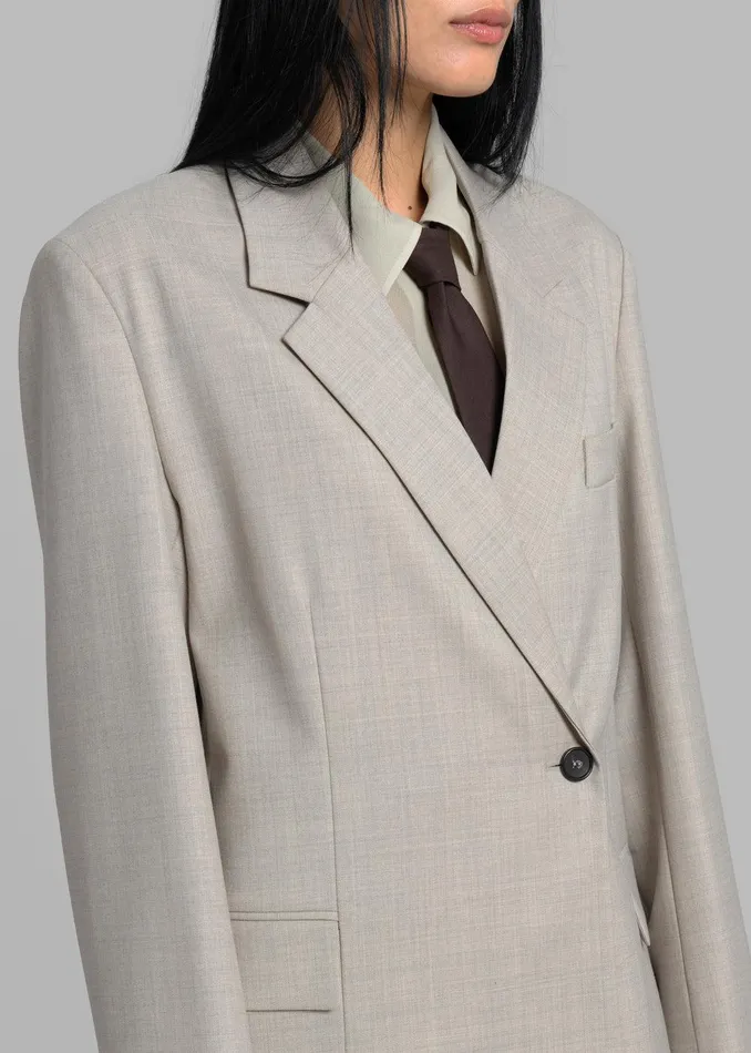 Tessa Wool Blazer 8211 Beige Women The Frankie Shop Clothing