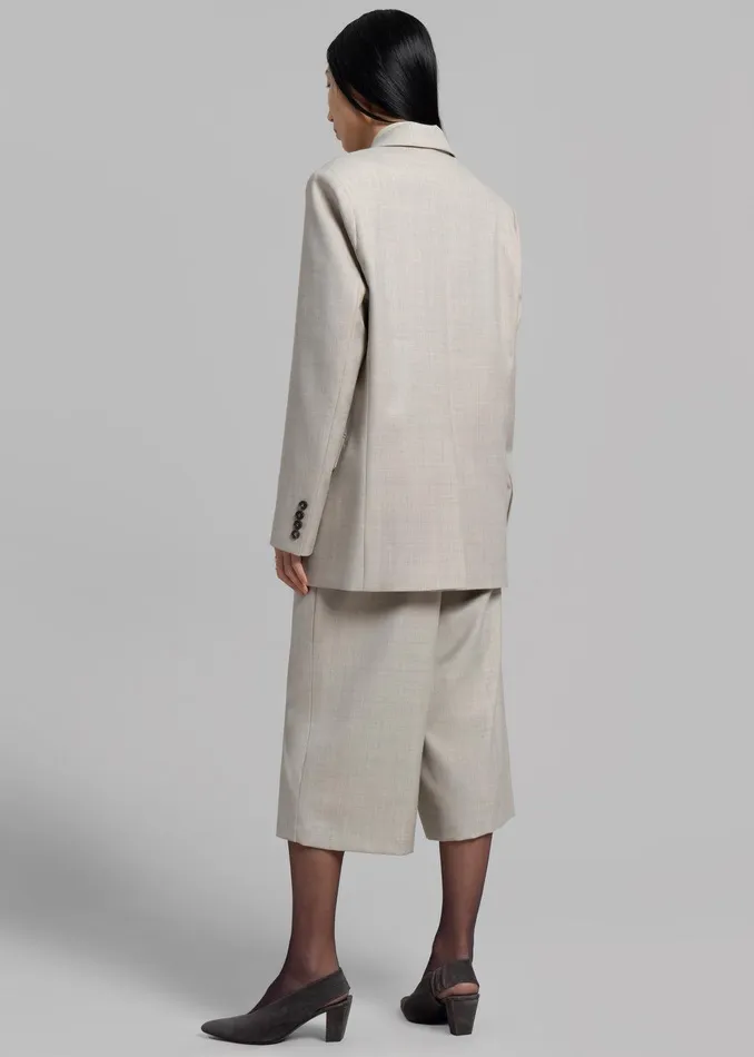 Tessa Wool Blazer 8211 Beige Women The Frankie Shop Clothing