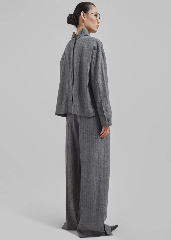 The Garment Tilda Top 8211 GreyBlack Stripe Women The Frankie Shop Clothing